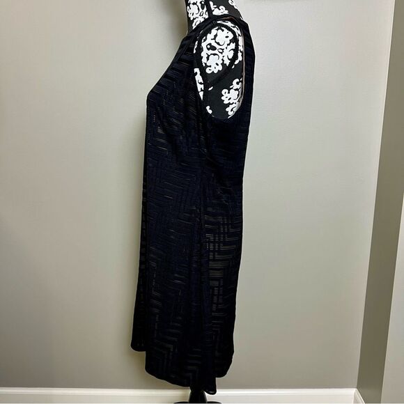AMERICAN LIVING Sleeveless Dress with Overlay Black and Tan Size 14 - Picture 5 of 7